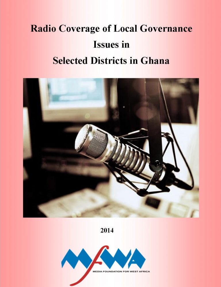 Report on Radio Coverage of Selected Districts in Ghana