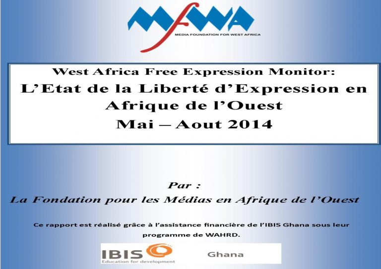 Moniteur De La Liberté d’Expression En Afrique De l’Ouest Mai-Aout 2014