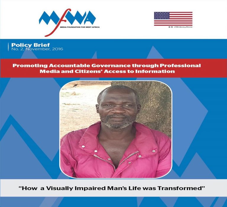 Policy Brief: Promoting Accountable Governance through Citizens’ Access to Information – How a Visually Impaired Man’s Life was Transformed