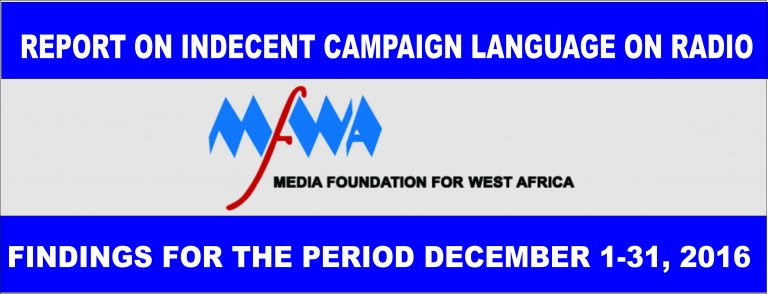 Language Monitoring Report December 1-31, 2016