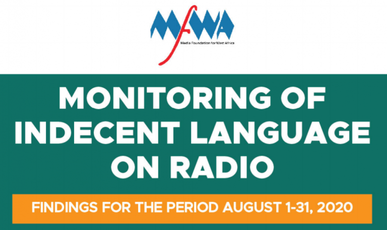 Monitoring of Indecent Language on Radio (August 1-31, 2020)