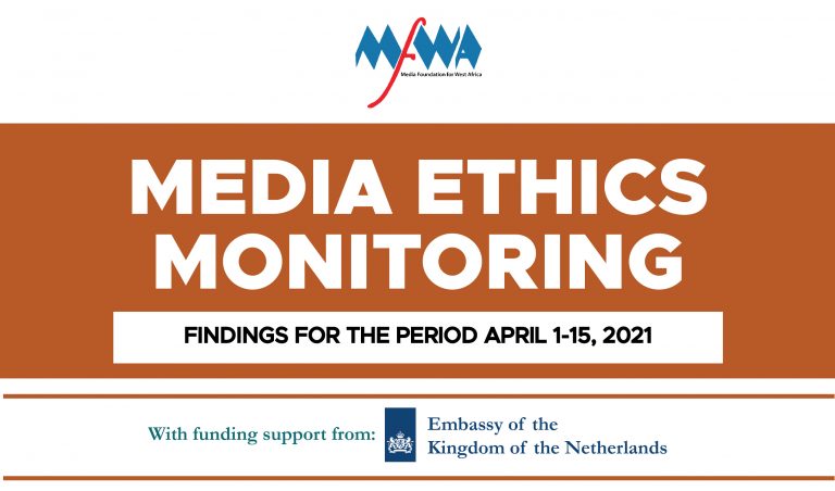 Media Ethics Report: Findings for the period April 1-15