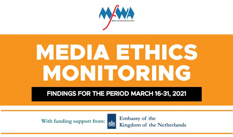 Media Ethics Report: Findings for the period March 16-31