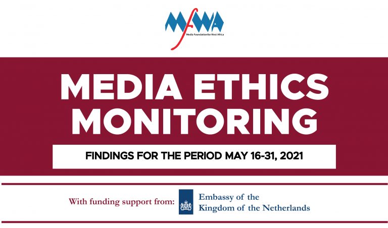 Media Ethics Report: Findings for the period May 16-30