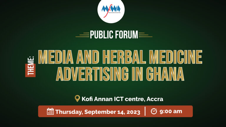 MFWA to hold public forum on media and herbal medicine advertising