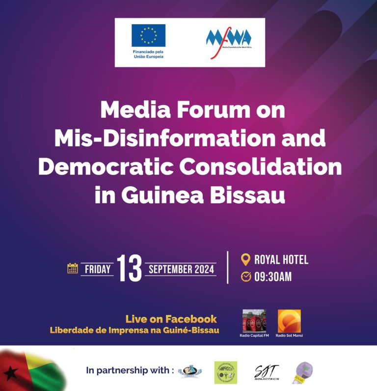 MFWA, media partners convene public forum on media, mis/disinformation and democratic consolidation in Guinea-Bissau