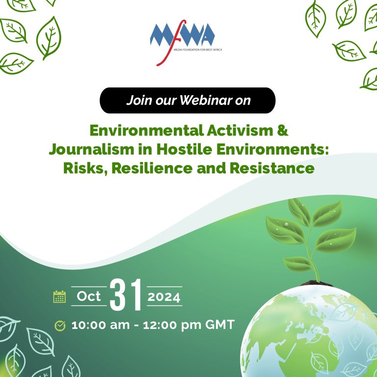 MFWA organises webinar on risks, resistance, resilience in environmental activism, journalism in West Africa