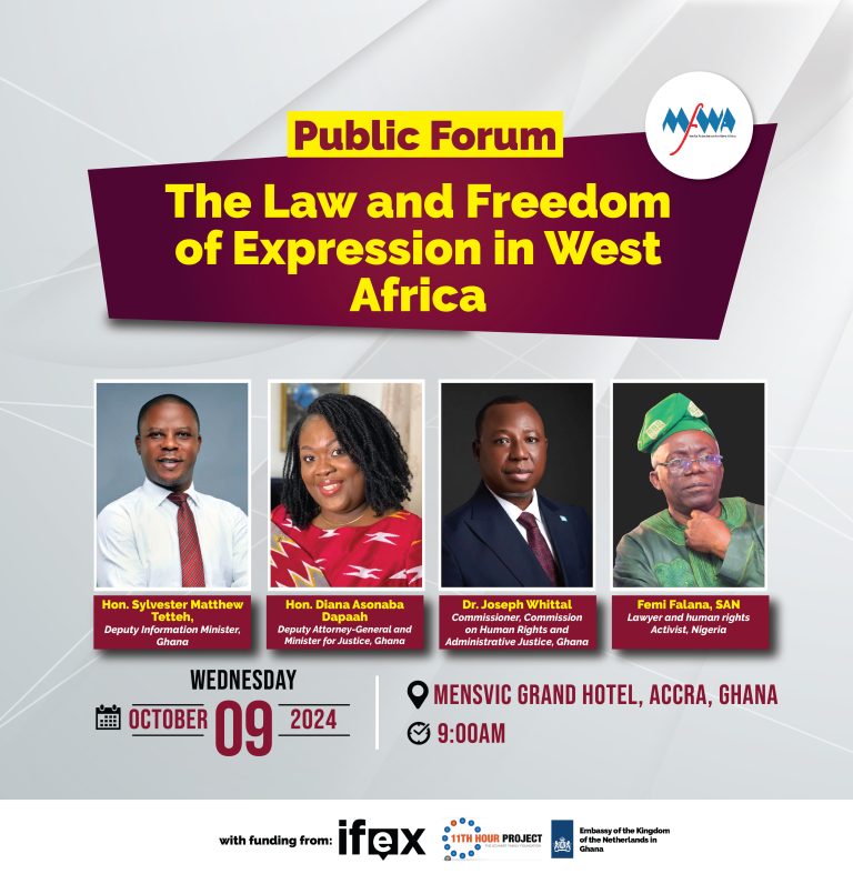 MFWA convenes public forum on the law and freedom of expression in West Africa